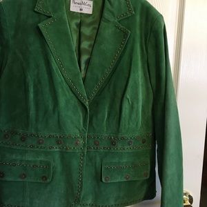 Pamela McCoy green suede jacket- XL. Almost new